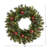 Frosted Wreath with LED Lights and Berry Accents