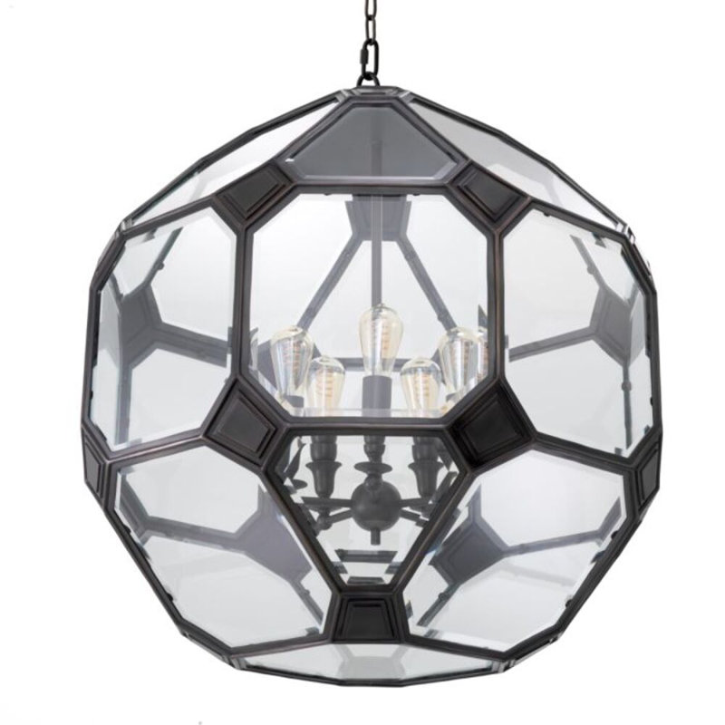 CDJ Lantern Olympia bronze highlight finish, 36.22" H x 31.5" W x 31.5" D, 5