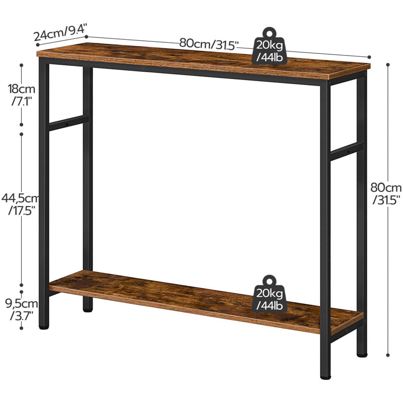 Annam Console Table, 80cm H x 80cm W x 24cm D