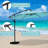 10ft Offset Hanging Market Patio Umbrella With Base-1996607664