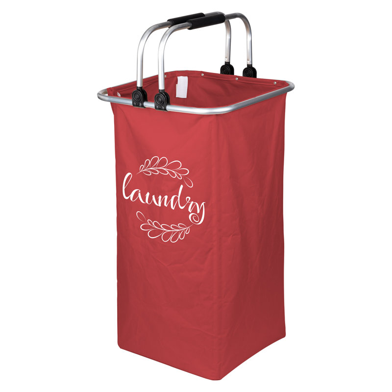 Panier à linge en tissu avec poignées, Rouge