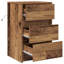 Bedside Cabinet 38 X 34 X 61 Cm Engineered Wood-1398935516