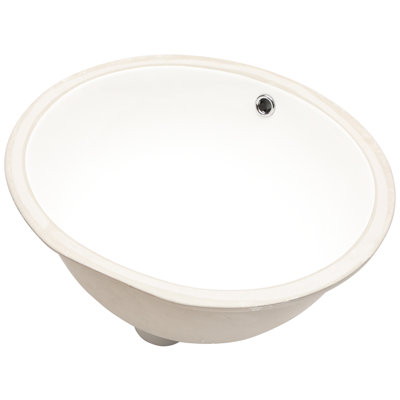 19"X16" Oval Ceramic Bathroom Sink Basin - Pure White Lavatory With Overflow, Low Absorption, Acid-, No Faucet Holes, Design Long-Lasting And Beautiful