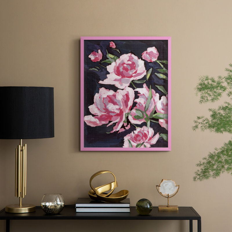 Meer Rosa II Framed Print - Solid Wood, Pink, 21" H x 17" W