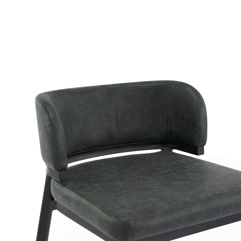 Tabouret de bar en métal et en cuir, Gris