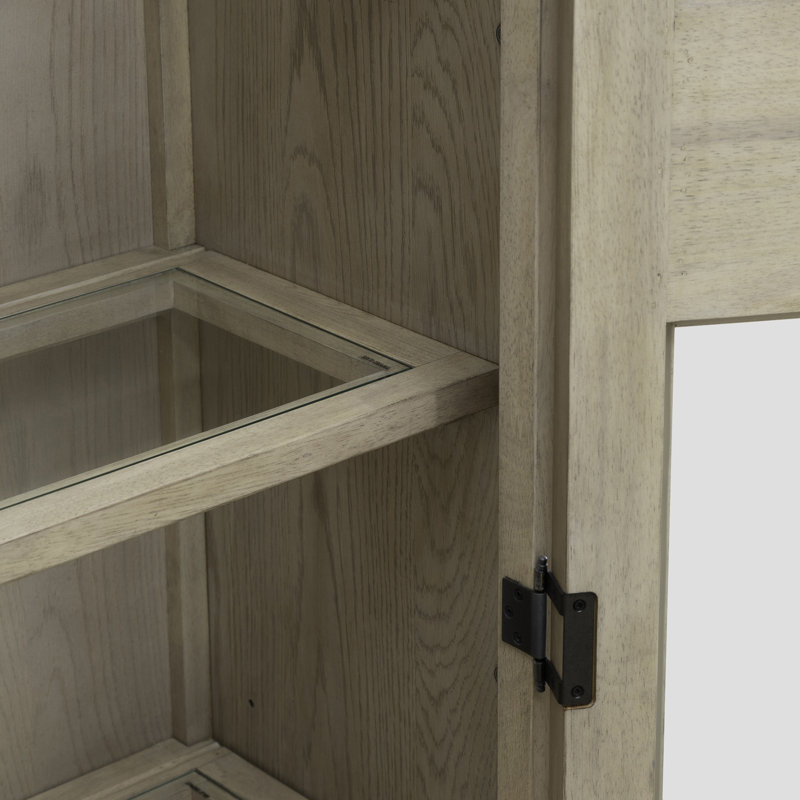 Vitrine Shaly Bunching avec éclairage à DEL tactile, Beige