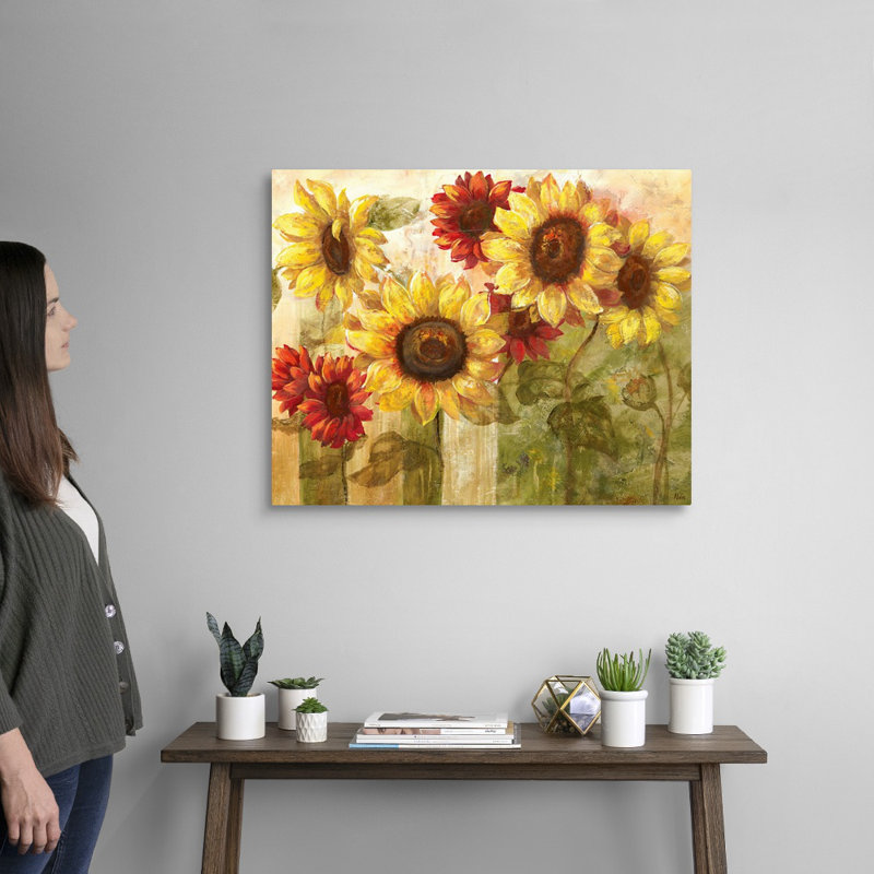 «Sunflower's Delight», art mural sur toile, H 30 po x l 24 po x P 1,75 po, Toile tendue