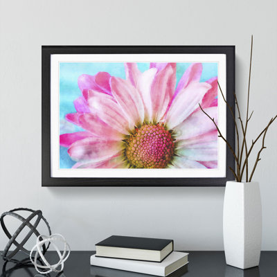 Pink Daisy Flower - Picture Frame Graphic Art Print