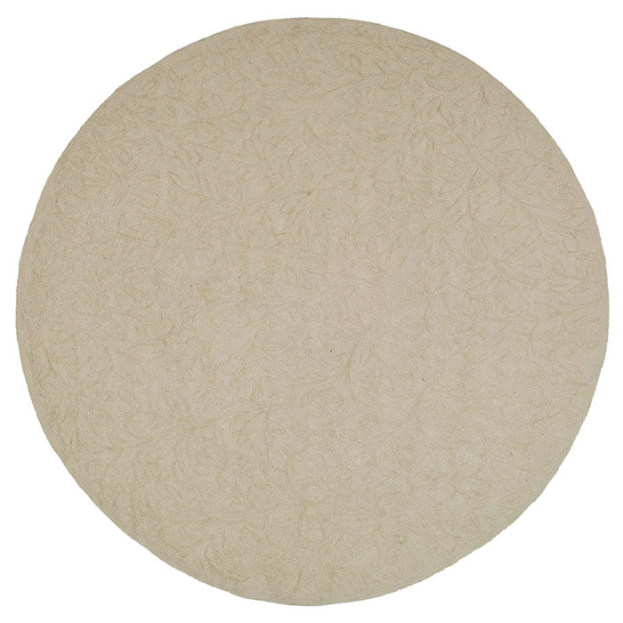 Martha Stewart Hand Hooked Cotton Floral Rug, Round 4'