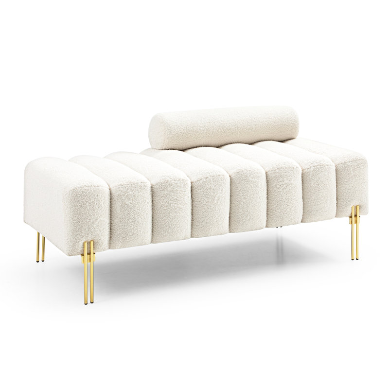 Banc avec repose-pieds Modern Modern, Beige