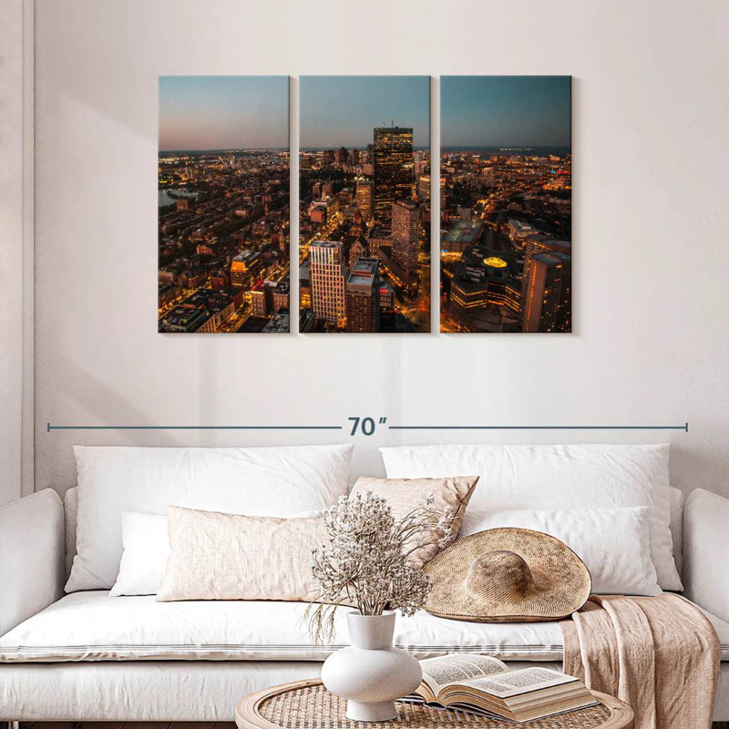 Nicci Busy Boston Skyline, H 28 po x l 45 po