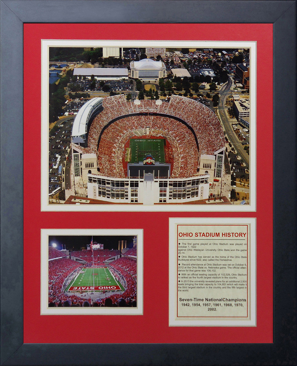 Legends Never Die Ohio State Buckeyes Ohio Stadium Framed Memorabilia ...