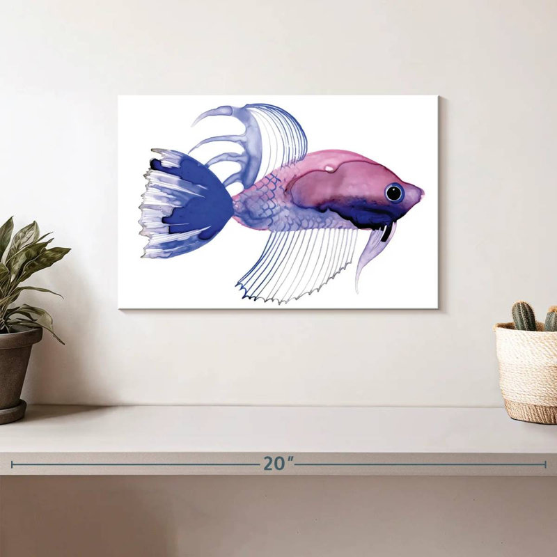 Purple Fish Mini, 8" H x 12" W