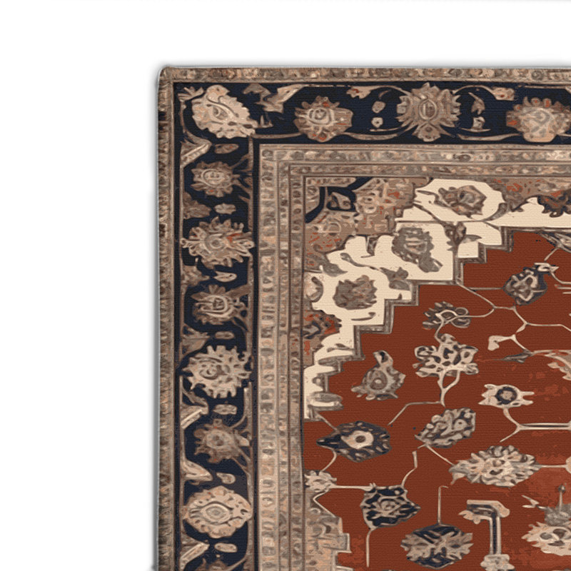Tapis d'intérieur et d'extérieur brun Persian, Rectangulaire 2 pi x 3 pi