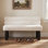 Banc de salle à manger rembourré, bout de lit, banc d'entrée, repose-pieds pour la salle à manger, la chambre à coucher, le salon, pieds en bois d'hévéa, support de 300 lb
