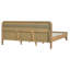 Lit en bois de pin massif, grand et stable, sans sommier, couleur jaune rustique-2038876150
