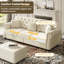 Canapé modulaire en velours de campagne avec repose-pieds Annalease Chesterfield-707825926-707825928
