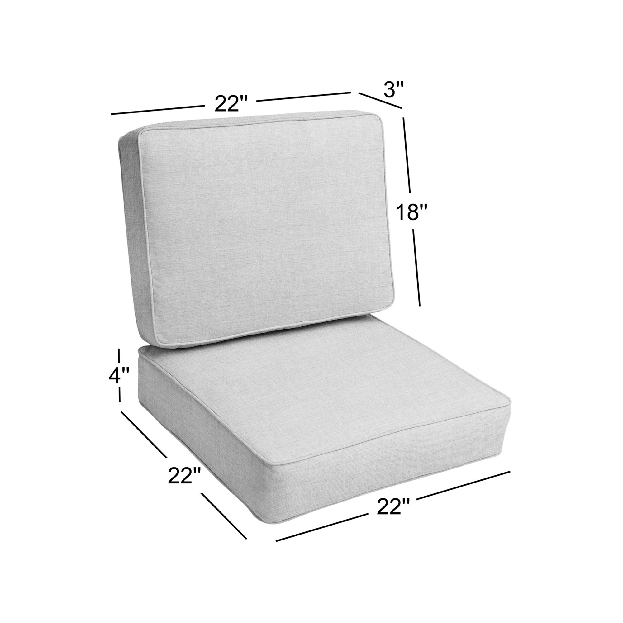 Indoor/Outdoor Sunbrella Seat/Back Cushion