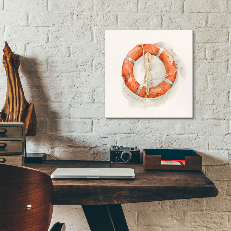  «Nautical Safety 2» par Emma Caroline, art mural en verre acrylique, 12 po x 12 po