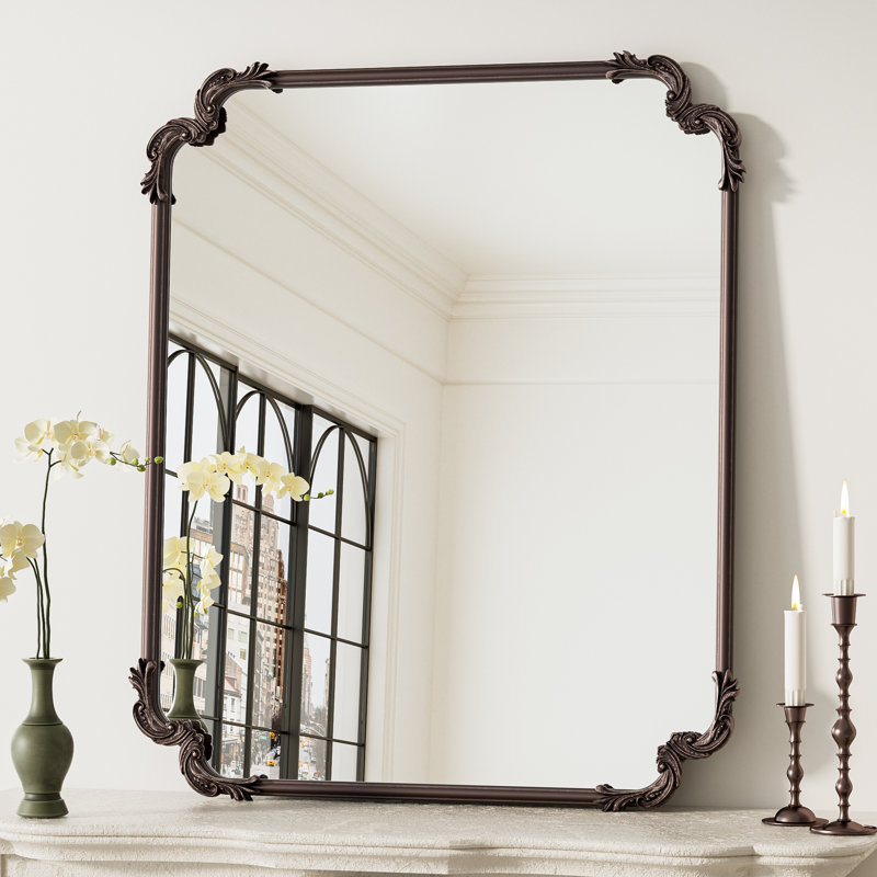 Miroir d'appoint Genan, Bronze Antique, 36 po x 30 po