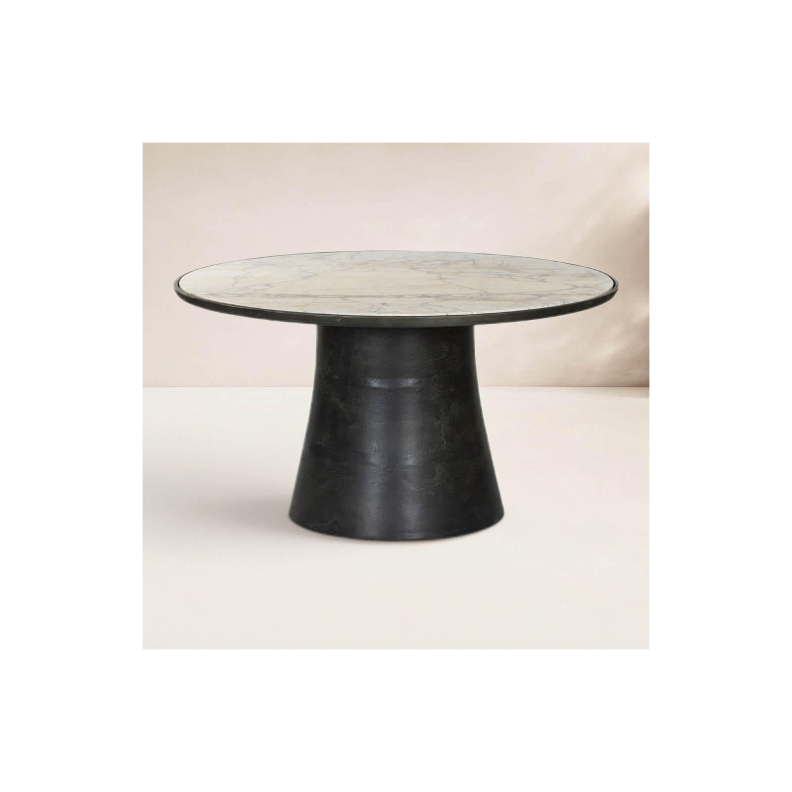Emzy Outdoor Dining Table 55"-Aged Grey