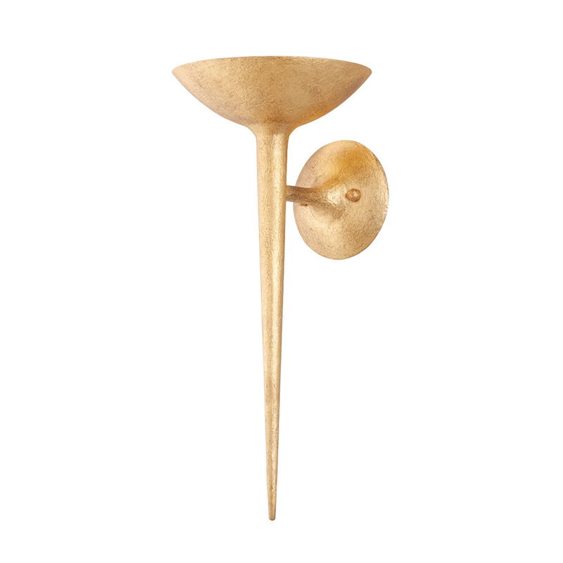 Luciana Single Light Dimmable Wallchiere, Vintage Gold Leaf