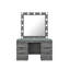 Ensemble coiffeuse et tabouret gris Lorena
