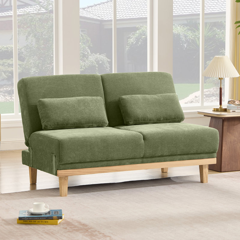 Module de futon rembourré 51,5 po, Chenille verte