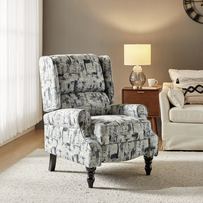 Fauteuil inclinable manuel Audra, Abstrait gris
