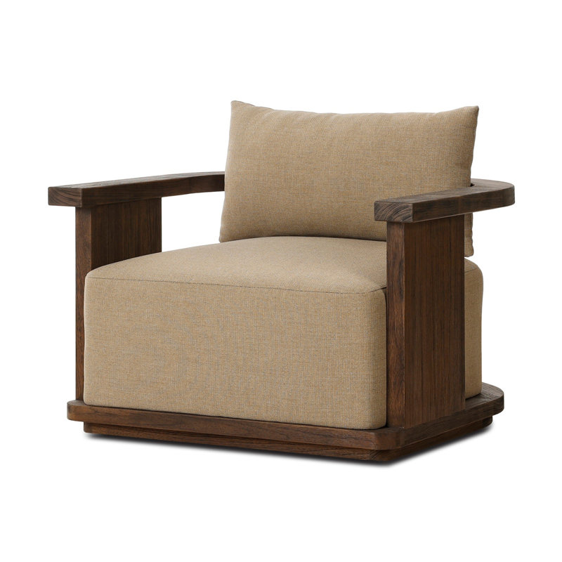 Tahana Outdoor Teak Armchair, Olympia Canvas