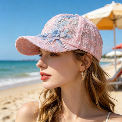 Summer Baseball Cap For Women Adjustable Size Sun Protection Hat With Breathable Mesh Back Cap For Outdoor Activities Picnic And Daily Wear