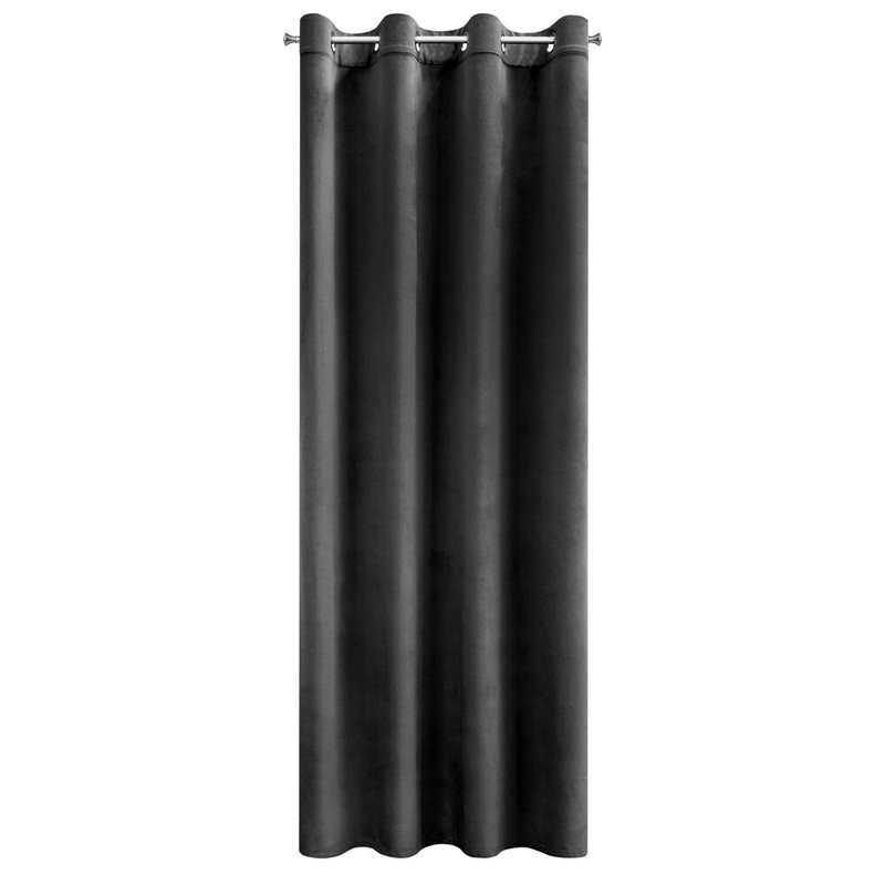 Daphne Blackout Curtain, Width 140cm x height 250cm, Black