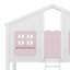 Lit superposé House avec toit, fenêtre, boîte de fenêtre, porte, avec barrières de sécurité et échelle-21047031