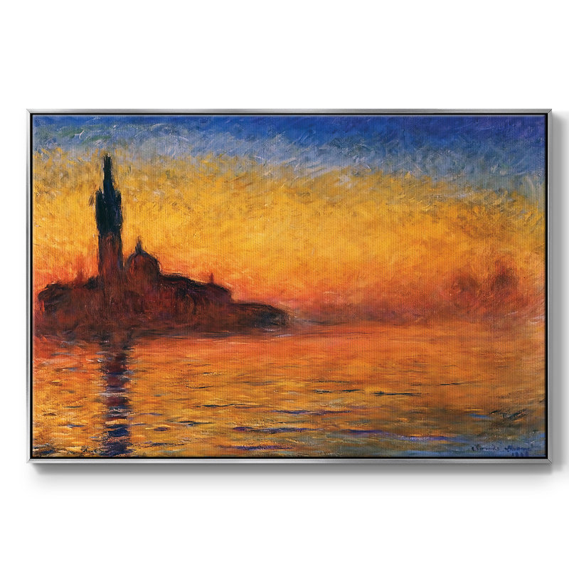 "Twilight, Venice, 1908", reproduction d'art sur toile, H 25 po x l 37 po x P 2 po, Argent