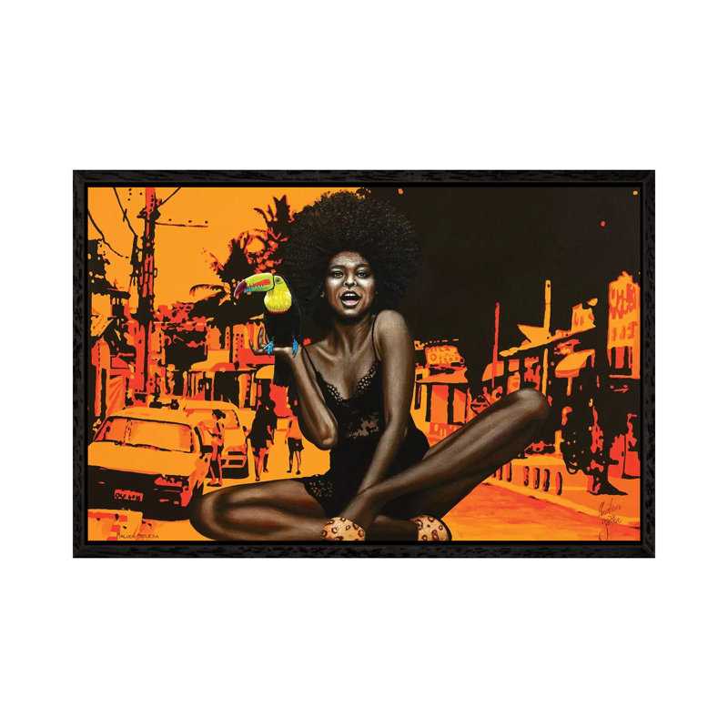 Maluco Beleza by Christian Beijer - Painting on Canvas, 66.04cm H x 101.6cm W x 3.81cm D, Black Framed