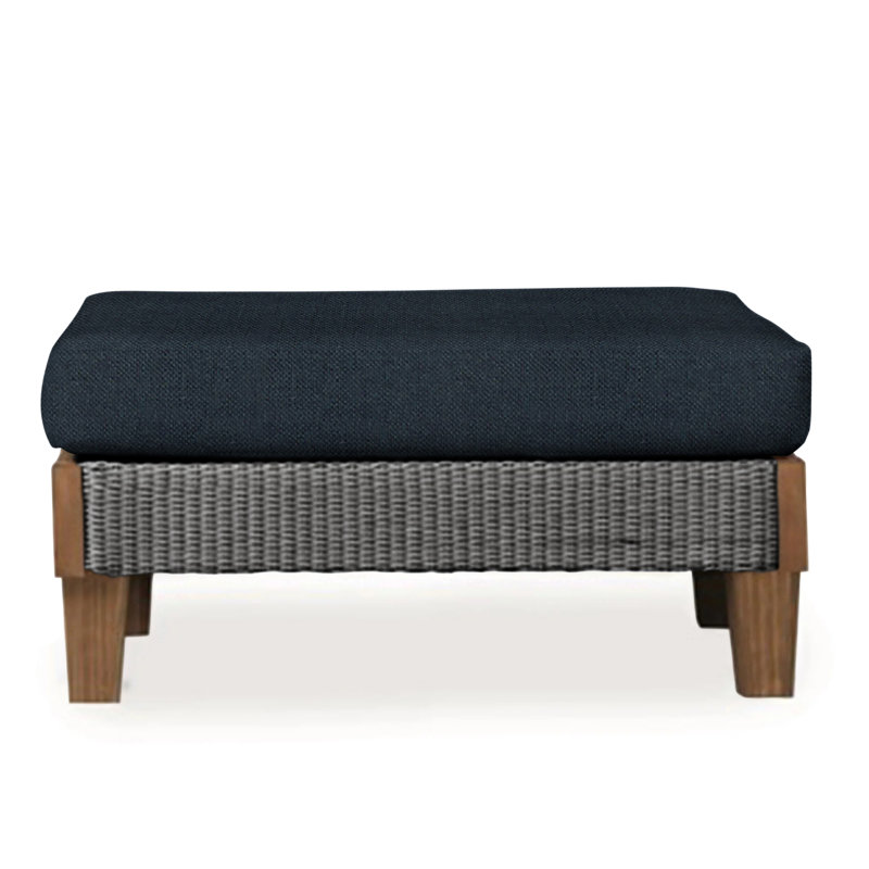 Catalina Outdoor Ottoman, Decorline Natural, Ivory