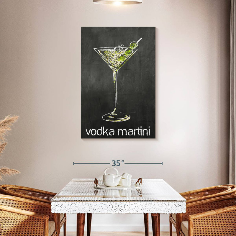Yarlin Vodka Martini Chalk, 45" H x 30" W