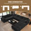 Canapé modulaire en coin en forme de U 8 pièces Boneless-1383712515