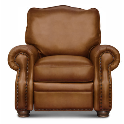 Fauteuil inclinable manuel en cuir véritable Royale