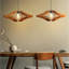 Élégant lustre ange de style scandinave, finition noyer, hauteur réglable 21,7 po x 18,5 po | Fabriqué en panneau de fibres à densité moyenne, douille E27, 40 W maximum | Parfait pour le salon, la salle à manger ou le vestibule-1182613509-1182613510