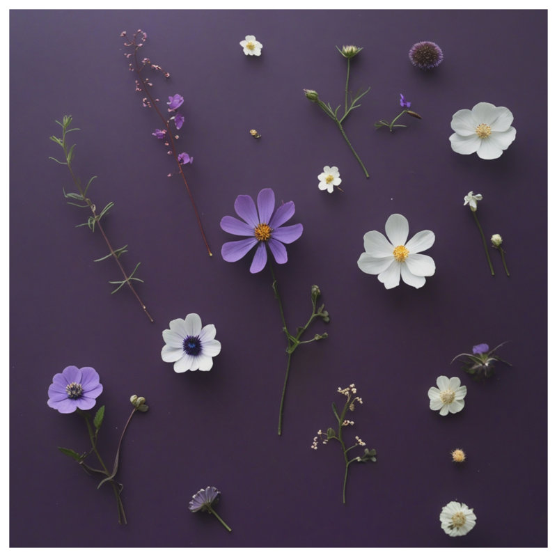 Édredon fleurs mauves, Lit simple