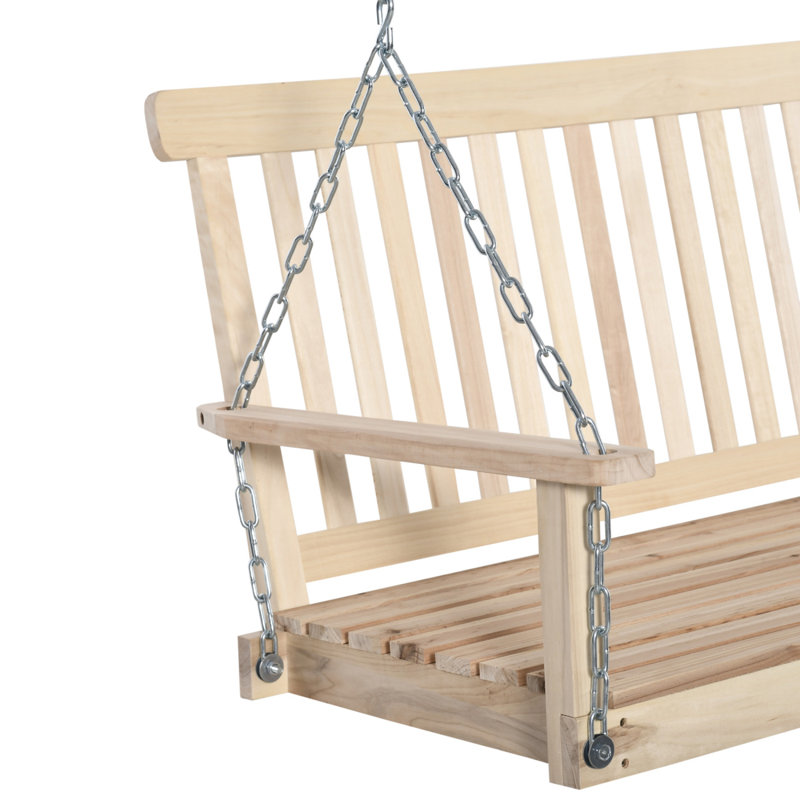 Balancelle de patio 2 places Outsunny, Naturel, 46.75"