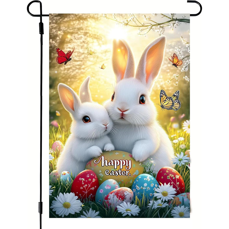 Drapeau de jardin Joyeuses Pâques