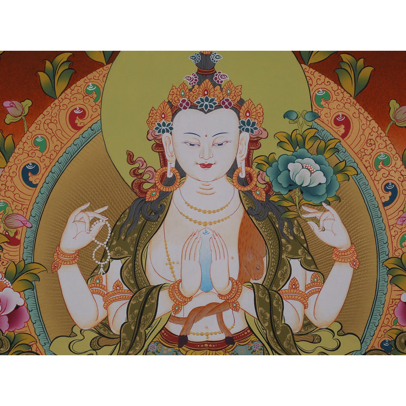 Chenrezig (Avalokiteshvara) | Brocadeless Thangka