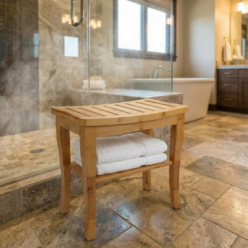 Damm 18.75'' W Bamboo Shower Bench