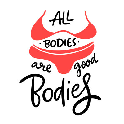 Body Positive Phrase by Ilya Oktyabr - Wrapped Canvas Print