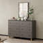 Commode décorative 6 tiroirs en bois massif-186646146