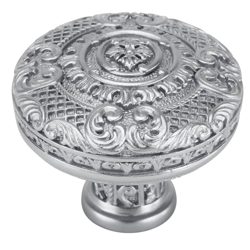 edgar berebi monterey knob in matte black plate, Satin Nickel