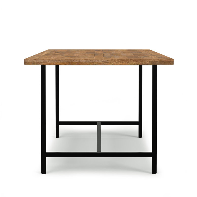 Table de salle à manger Campbell en cire brûlée, Brown