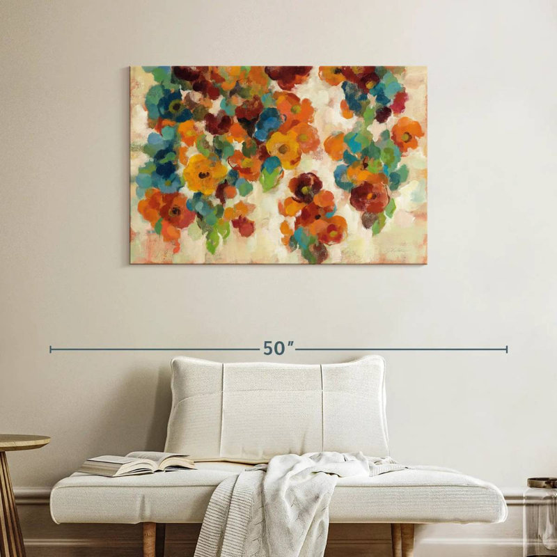Fleurs épices et turquoise Avery, H 26 po x l 39 po